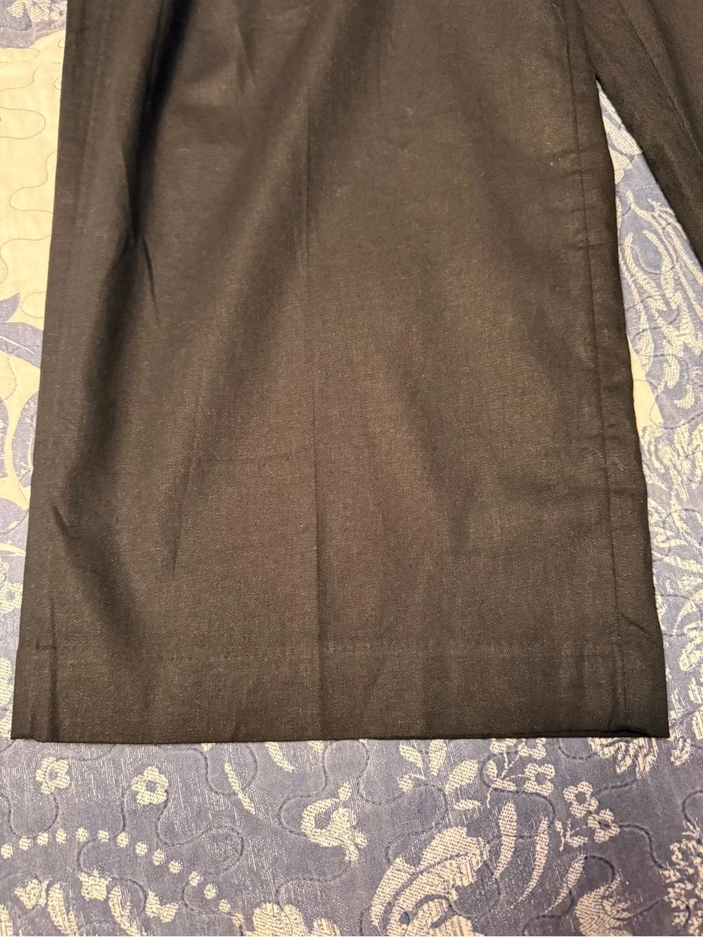 NWT Banana Republic Black Linen Blend Pants 14 Petite Wide Leg High Rise